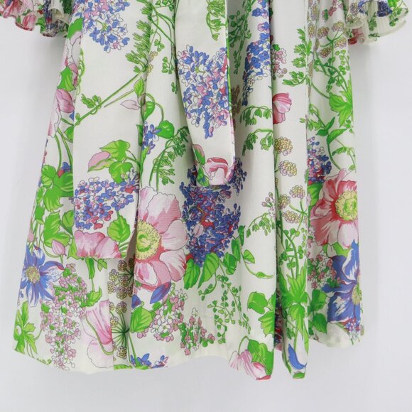 Victor Costa Floral Dress Womens S White Y2K Dainty Bloomcore Romantic Vintage - Picture 12 of 16